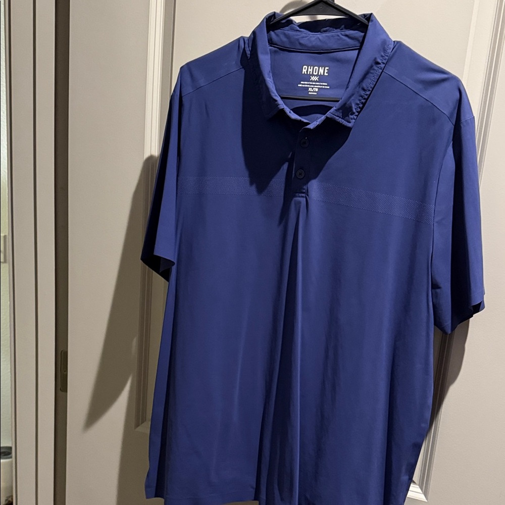 RHONE Men's Classic Navy Polo Golf Shirt